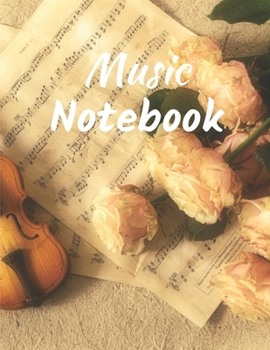 Paperback Music Notebook: Blank Music Sheet Notebook: Music Manuscript Paper, Staff Paper, Music Notebook 13 Staves, 8.5 x 11, A4, 110 pages per Book