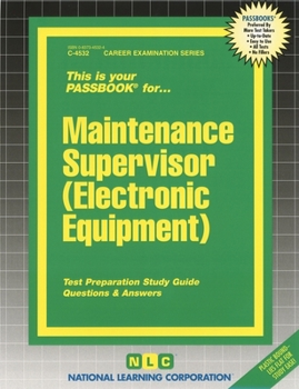 Spiral-bound Maintenance Supervisor (Electronic Equipment) Book