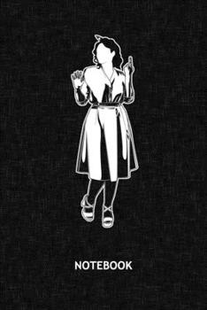 NOTEBOOK: Vintage Lover Note Book Grid-lined 6x9 - Retro Journal A5 Gridded - Vintage Lover Planner 60s Clothes 120 Pages SQUARED - 50s Dress Diary ... Girl Soft Cover - 90s Kids Birthday Present