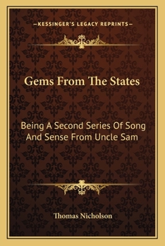 Paperback Gems From The States: Being A Second Series Of Song And Sense From Uncle Sam Book