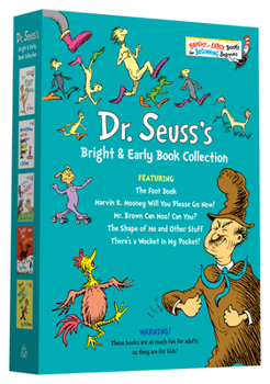 Hardcover Dr. Seuss Bright & Early Book Boxed Set Collection: The Foot Book; Marvin K. Mooney Will You Please Go Now!; Mr. Brown Can Moo! Can You?, the Shape of Book