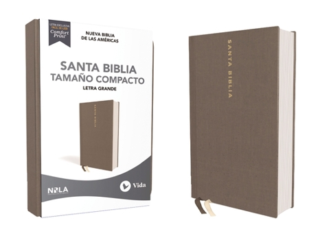 Hardcover Nbla Santa Biblia, Letra Grande, Tamaño Compacto, Tapa Dura/Tela, Gris, Edición Letra Roja [Spanish] [Large Print] Book