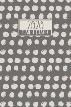 2020 Daily Diary: A5 Day on a Page to View Full DO1P Planner Lined Writing Journal | Gunmetal Grey Polka Dots Design (2020 Daily Diaries)