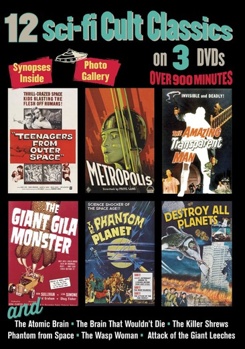 DVD 12 Sci-Fi Cult Classics Book