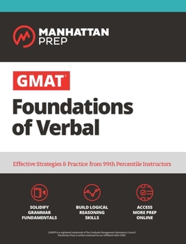 Paperback GMAT Foundations of Verbal: Practice Problems in Book and Online Book