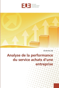 Paperback Analyse de la performance du service achats d'une entreprise [French] Book