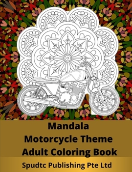 Paperback Mandala Motorcycle Theme Adult Coloring Book