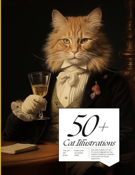 Paperback 50+ Cat Illustrations Purr-fectly Illustrated: A Visual Feast for Cat Lovers - Artistry, Elegance, and Endless Charm Book