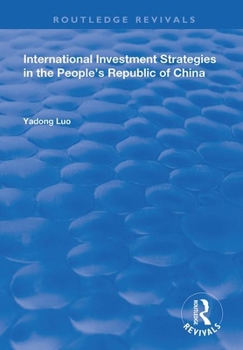 Paperback International Investment Strategies in the People's Republic of China Book