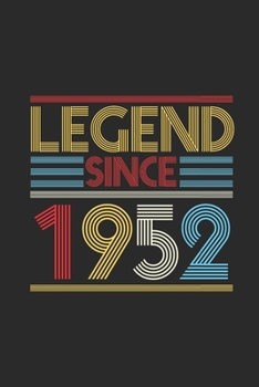 Legend Since 1952: Graph Paper Notebook (6" x 9" - 120 pages) ~ Birthday Themed Notebook for Daily Journal, Diary, and Gift