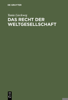 Hardcover Das Recht der Weltgesellschaft [German] Book