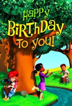 Paperback Deep Blue Kids Happy Birthday Postcard (Pkg of 25) Book