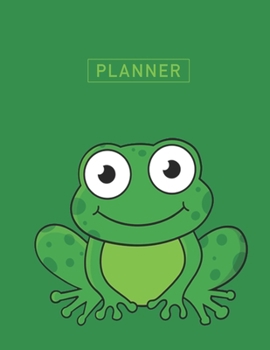 Planner: Cute Cartoon Frog 2 Year Weekly Planning Organizer | 2020 - 2021 | January 20 - December 21 | Writing Notebook | Productive Datebook Calendar Schedule | Plan Days, Set Goals & Get Stuff Done