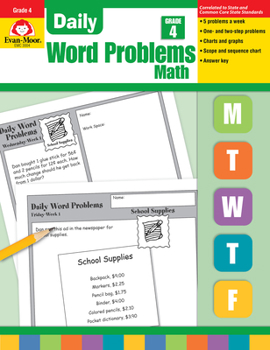 Paperback Daily Word Problems Grade 4. Book