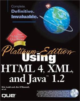 Hardcover Platinum Edition Using HTML 4, XML, and Java 1.2 Book