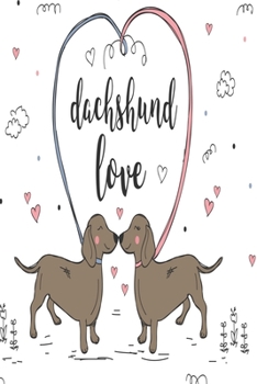Dackel Notizbuch Dachshund Love: vielseitiges Notizbuch modernes und auff�lliges Notizbuch kariert 120 karierte Seiten Din A5 perfekt als Notizheft, Tagebuch und Journal Geschenk mit s��en Dackeln