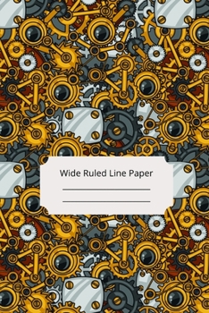 Paperback Steampunk Theme Art Wide Ruled Line Paper Book
