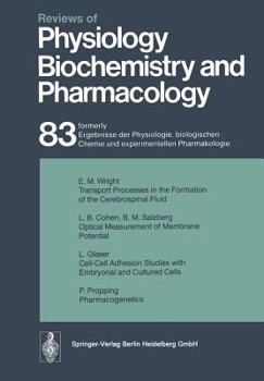 Paperback Reviews of Physiology, Biochemistry and Pharmacology: Volume: 83 Book