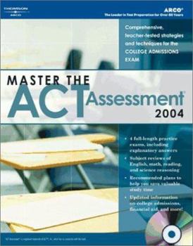 Paperback Master the ACT Assessment, 2004/e w/CD (MASTER THE NEW ACT ASSESSMENT) Book