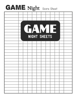 Game Night Sheets: Game Night Score Board