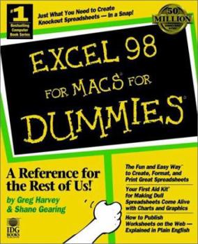 Paperback Excel 98 For Macs For Dummies Book