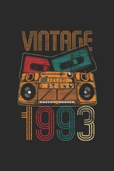 Vintage 1993: Blank Lined Notebook – Journal for Birthday Gift Idea