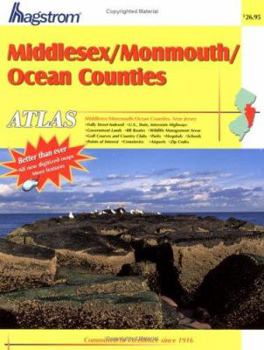 Paperback Middlesex/Monmouth/Ocean NJ Atlas Book