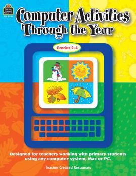 Paperback Computer Activities Through the Year: Primary Book