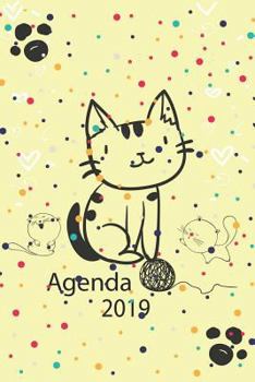 Paperback Agenda 2019: Agenda Mensual y Semanal + Organizador I Cubierta con tema de Gatos Enero 2019 a Diciembre 2019 6 x 9in [Spanish] Book