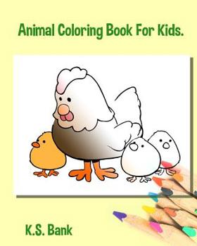 Paperback Animal Coloring Book For Kids. Book