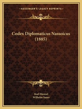 Paperback Codex Diplomaticus Nassoicus (1885) [German] Book