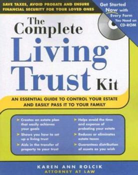Paperback The Complete Living Trust Kit [With CDROM] Book