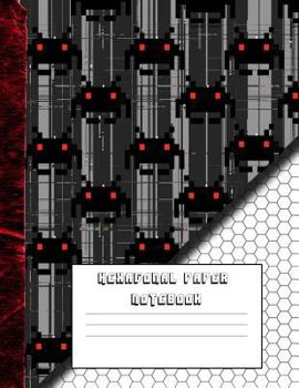 Hegagonal Paper Notebook : 8-Bit Art, Computer Glitch Creature, Large (8. 5 X 11 ) Notebook for Gamers, Hex Art, Hex Map, Hex Grid Battle Maps, Strategy Maps, Retro Game Fans
