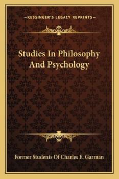 Paperback Studies In Philosophy And Psychology Book