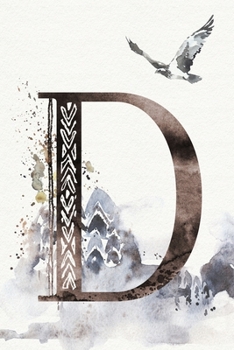 Monthly Planner with Monogram Letter D: Personalized Undated Calendar (Ethnic Design)