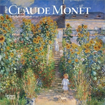 Claude Monet 2027 7 X 14 Inch (Hanging) Monthly Mini Wall Calendar