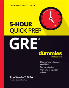 Paperback GRE 5-Hour Quick Prep for Dummies Book