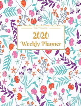 Paperback Weekly Planner 2020: Year At A Glance And Vertical Dated Pages - 8.5 x 11 inches 120 pages Book