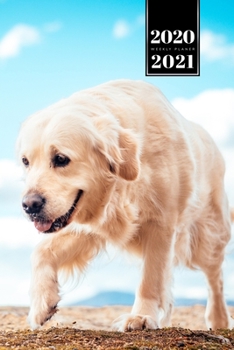 Golden Retriever Dog Calendar Week Planner 2020 / 2021 - Sniff and Search: Pup Puppy Doggie Pet Owner Weekly Bullet Journal Notebook Diary in 6” x 9” Inch Pocket Size