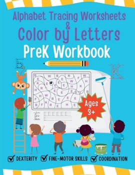 Paperback Alphabet Tracing Worksheet and Color by Letters Prek Workbook Book