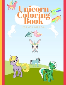 Paperback Unicorn Coloring Book for Kids Ages 3-8 Book