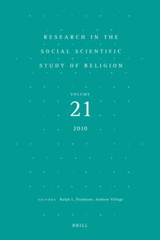 Hardcover Research in the Social Scientific Study of Religion, Volume 21 Book