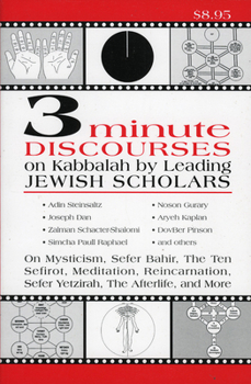 Paperback 3 Minute Discourses on Kabbalah by Leading Jewish Scholars Book