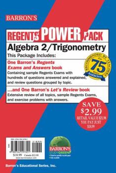 Paperback Barron's Regents Exams and Answers: Algebra 2/Trigonometry [With Let's Review: Algebra 2/Trigonometry] Book