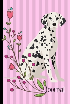 Journal: Dalmatian Dog Pink Journal Lined Blank Paper Diary