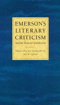 Paperback Emerson's Literary Criticism Book
