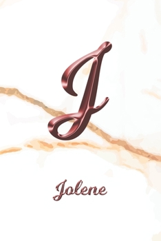 Paperback Jolene: Sketchbook - Blank Imaginative Sketch Book Paper - Letter J Rose Gold White Marble Pink Effect Cover - Teach & Practic Book