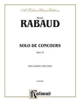 Paperback Solo de Concours: Opus 10 for Clarinet and Piano Book