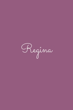 Regina: notebook with the name on the cover, elegant, discreet, official notebook for notes, dot grid notebook,