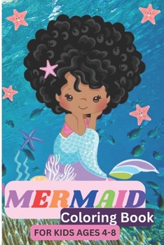 Paperback Mermaid Coloring Book: For Kids Ages 4-8 (US Edition) [Large Print] Book